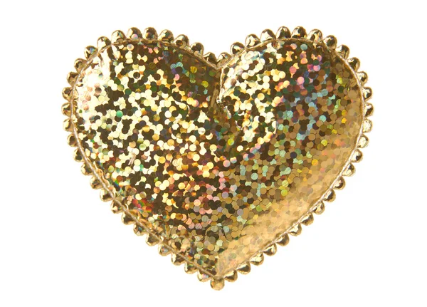 Golden Heart Shape — Stock Photo, Image