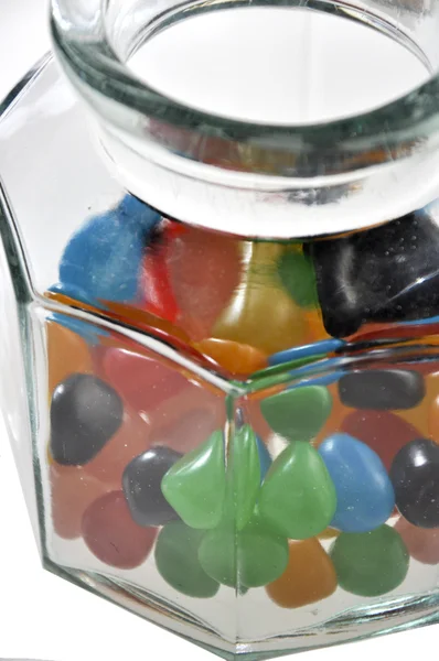 Candy in a glass jar — Stock Photo, Image