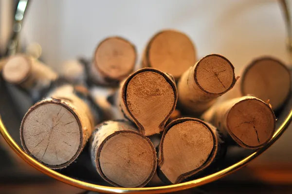 A stack of nature firewood — Stock Photo, Image