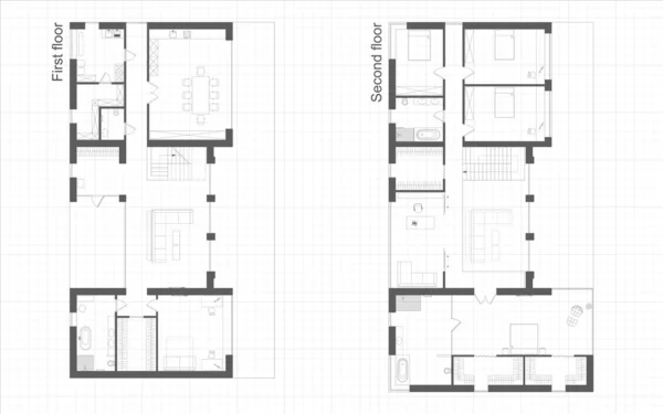 Bouwen van plan — Stockfoto