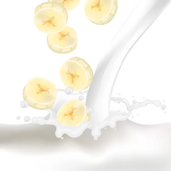 Splash μπανάνα — Διανυσματικό Αρχείο
