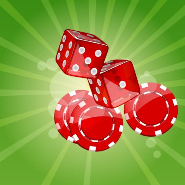 Poker fişleri ve dices