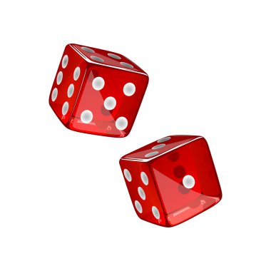 Red dices clipart