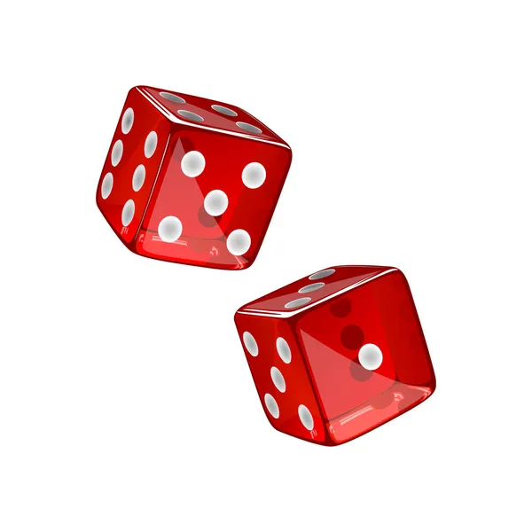 Red dices — Stock Vector