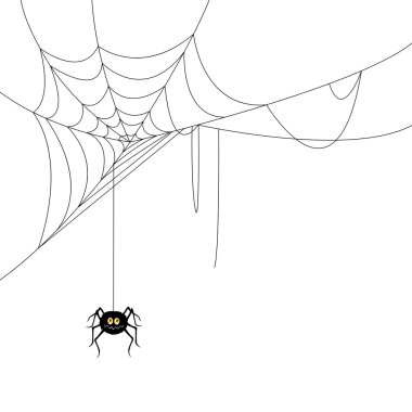 Spider and a Web clipart