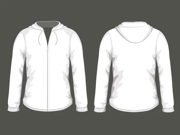 White hoodie templates — Stok Vektör
