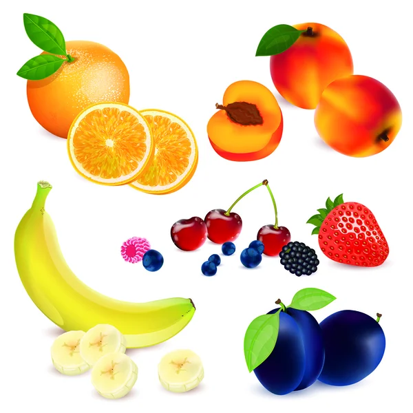 Fresh fruits — Stock Vector