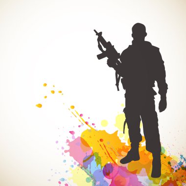 asker ve renkli sıçraması
