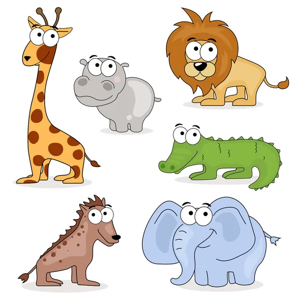 Animales africanos — Vector de stock