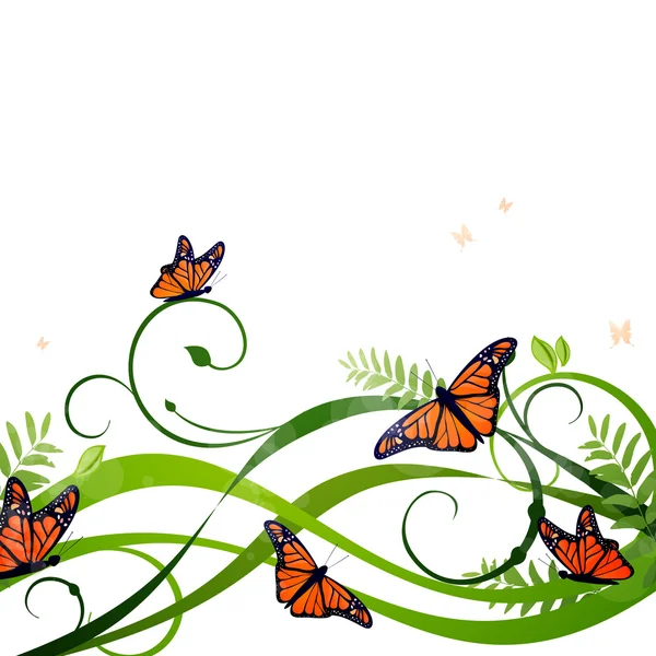 Renkli kelebekler — Stok Vektör