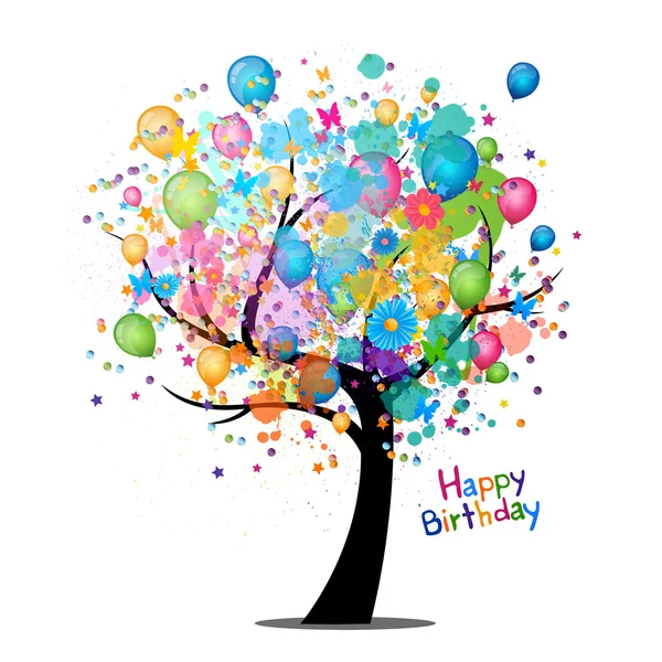 Happy Birthday Greeting Card — Stock Vector