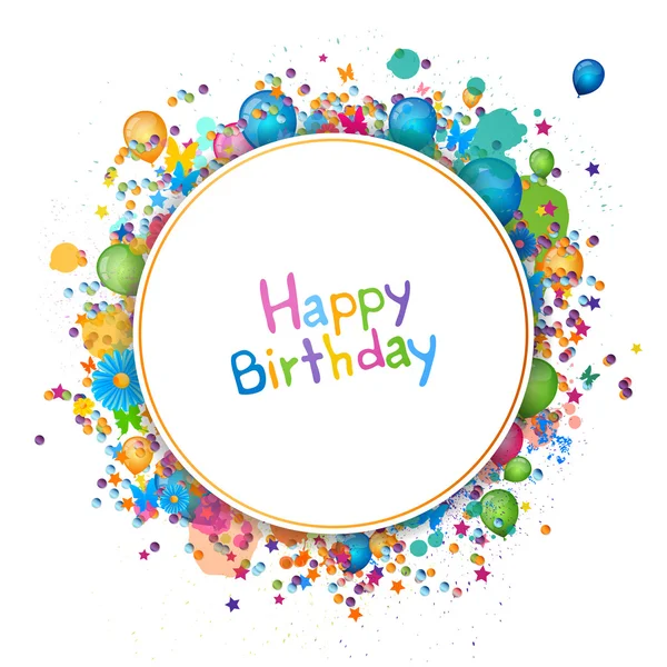 Tarjeta de felicitación feliz cumpleaños — Vector de stock