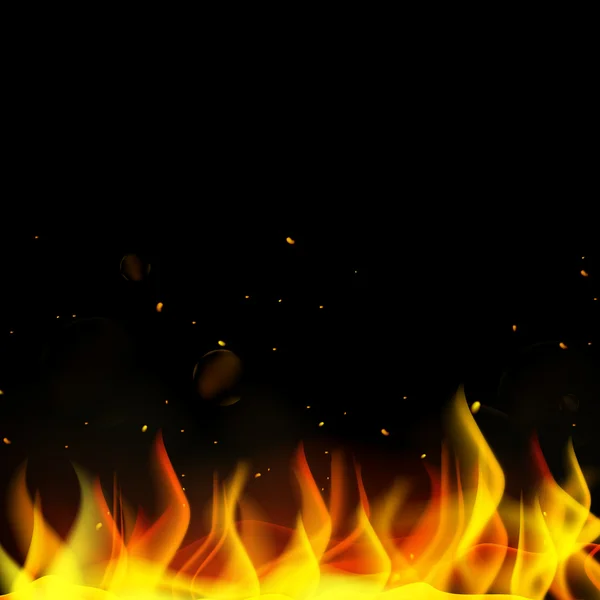 Fuego ardiente caliente — Vector de stock