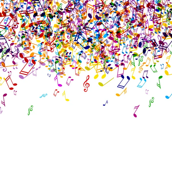 Notes de musique colorées — Image vectorielle