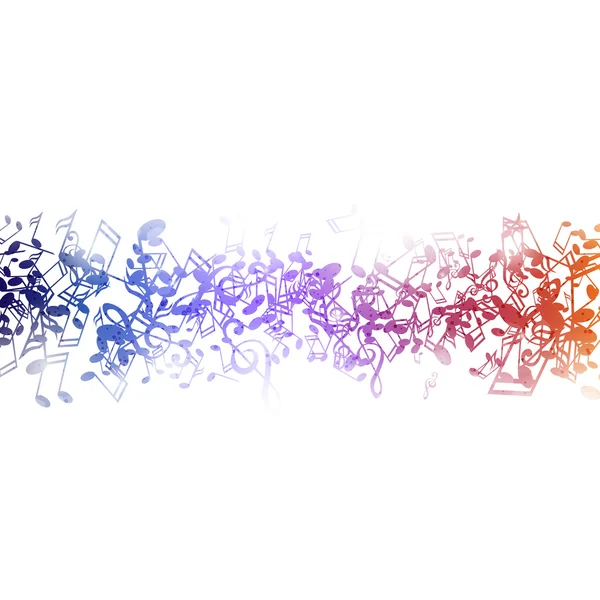 Farbenfrohe Musiknoten — Stockvektor