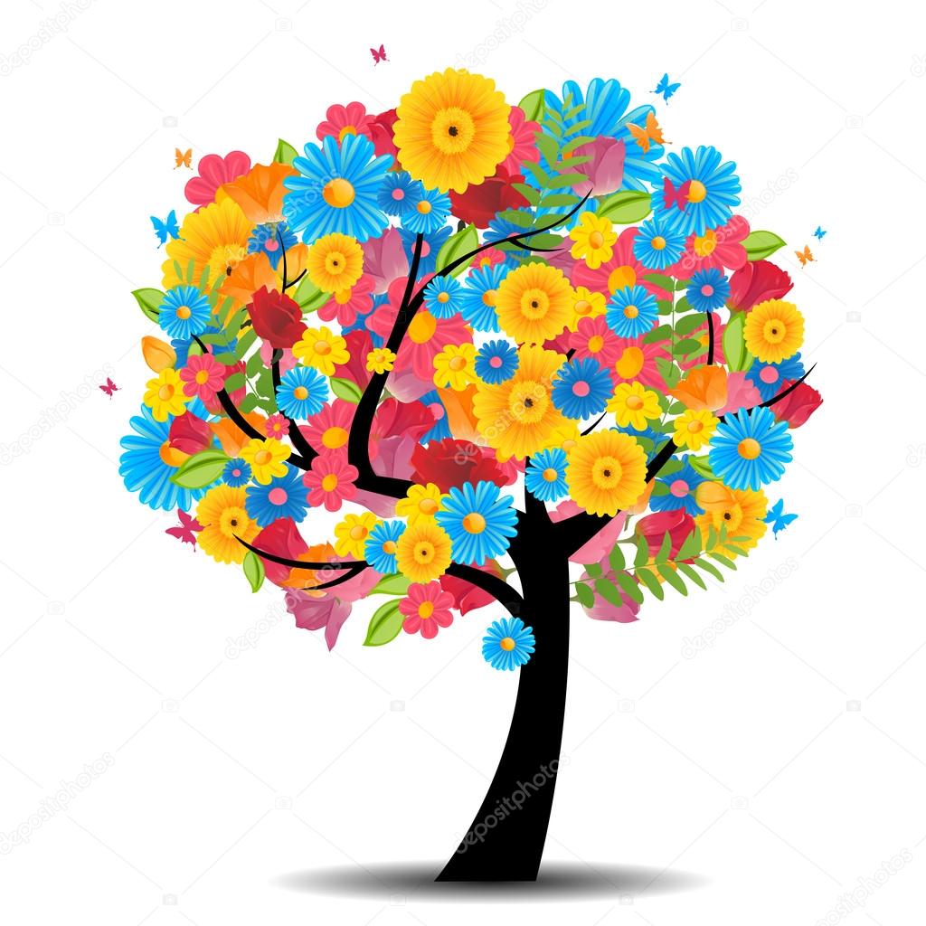Tree with Flowers