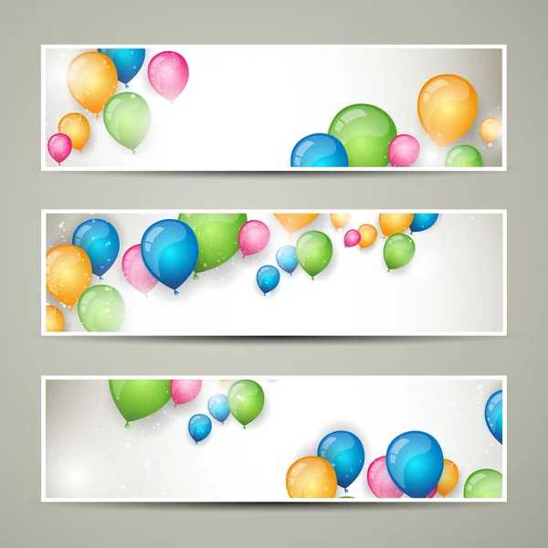 Banners met ballonnen — Stockvector