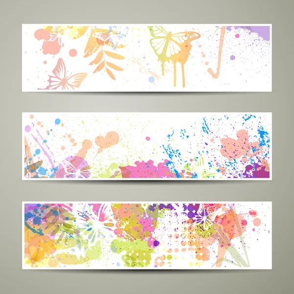 Banners de naturaleza abstracta — Vector de stock