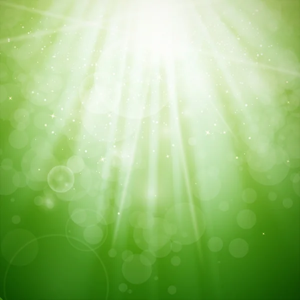 Green Light Background — Stock Vector