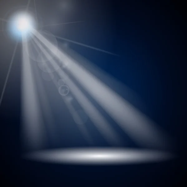 Rayons lumineux bleus — Image vectorielle