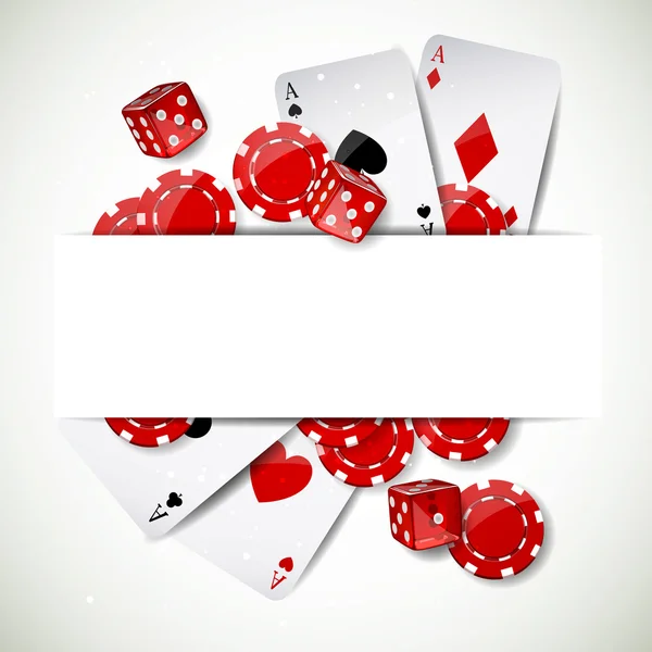 Ensemble d'éléments de casino — Image vectorielle