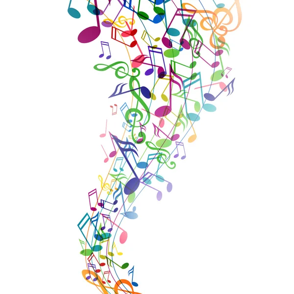 Notes de musique colorées — Image vectorielle