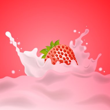 çilekli süt splash