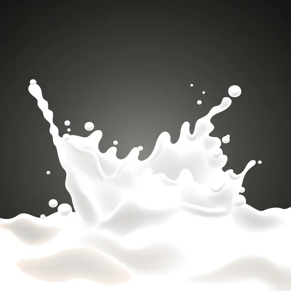 Salpicadura de leche — Vector de stock