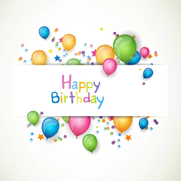 Happy Birthday Greeting Card — Stock Vector