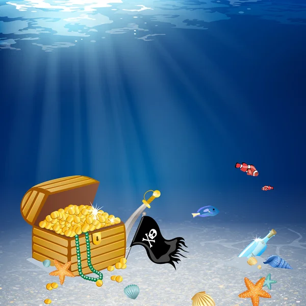 Pirates treasure — Stock Vector
