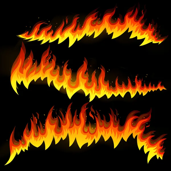 Elementos de fuego — Vector de stock