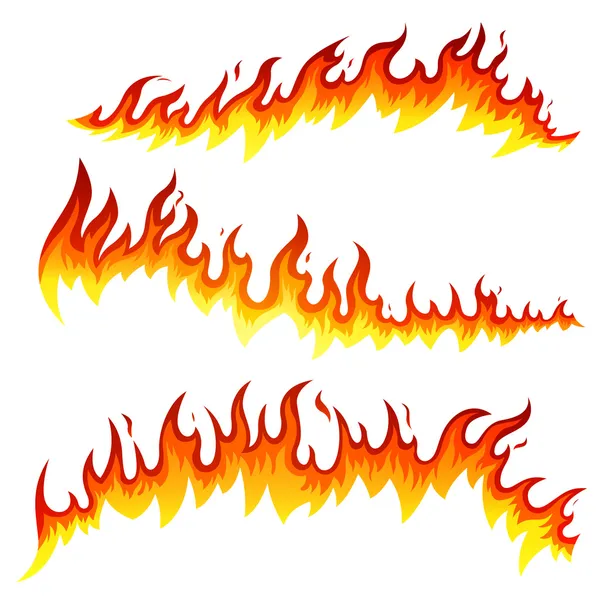 Fire Elements — Stock Vector