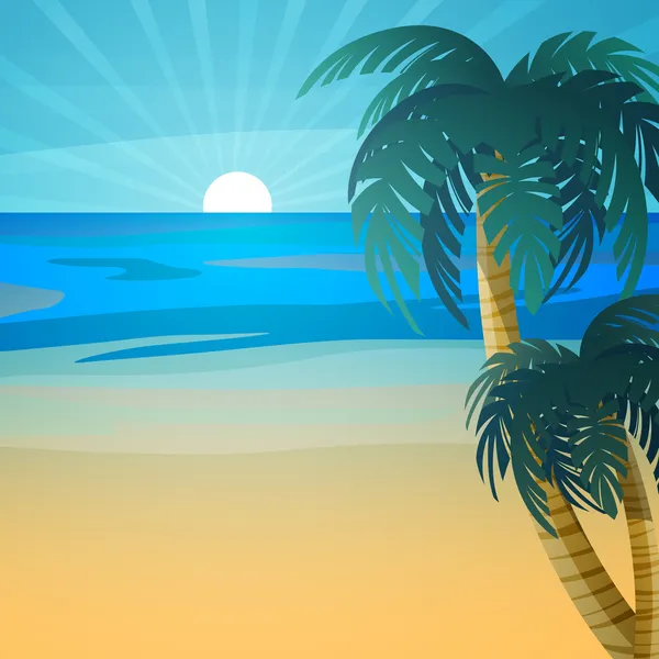 Playa de verano — Archivo Imágenes Vectoriales