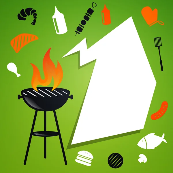 Barbeque elements — Stock Vector