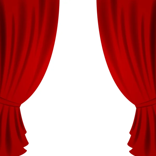 Röd theater gardin — Stock vektor