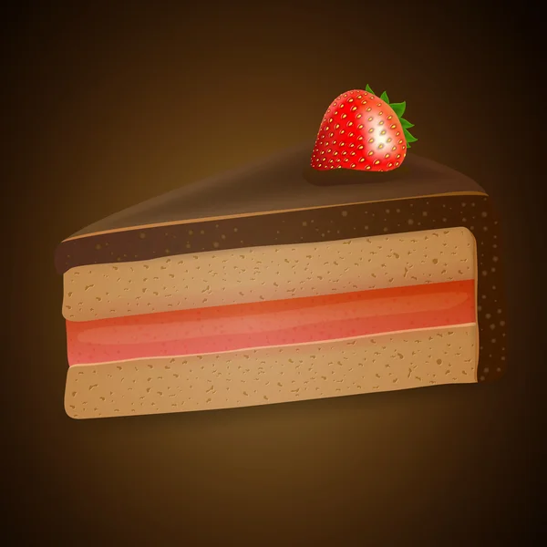 Gâteau au chocolat doux — Image vectorielle