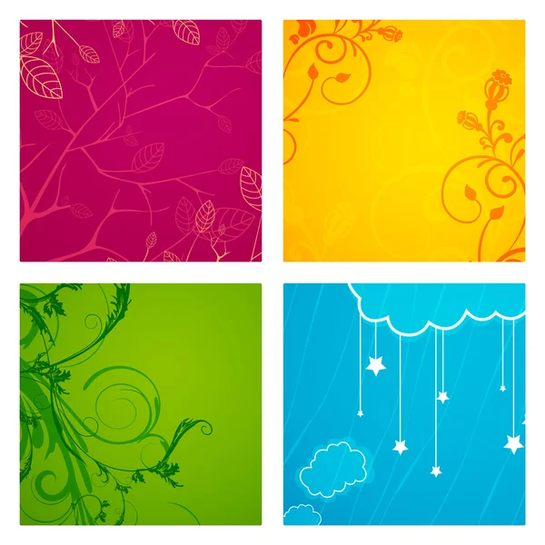 Floral Backgrounds — Stock Vector