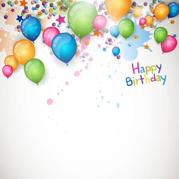 Tarjeta de felicitación feliz cumpleaños — Vector de stock