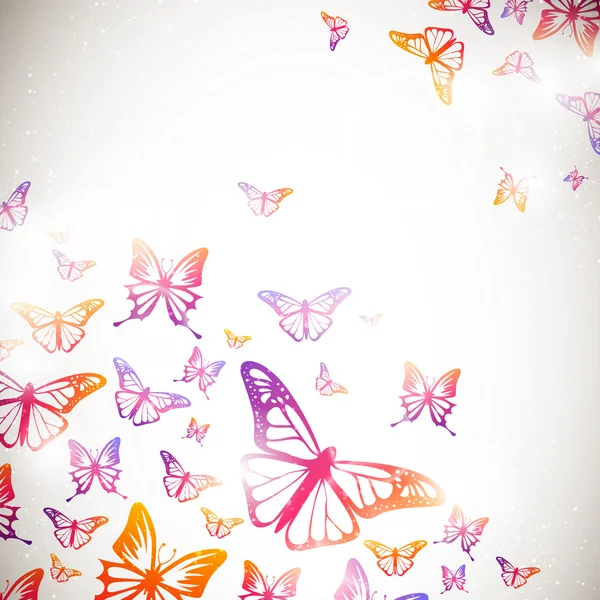 Bunte Schmetterlinge — Stockvektor
