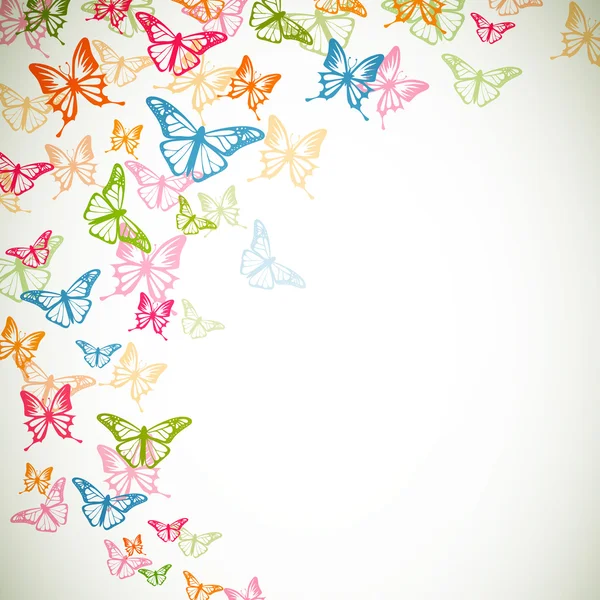 Πολύχρωμες πεταλούδες — Διανυσματικό Αρχείο
