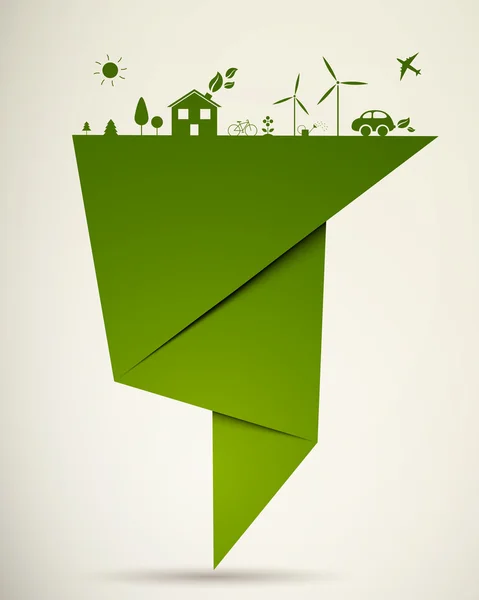 Tło zielony ekologia — Wektor stockowy