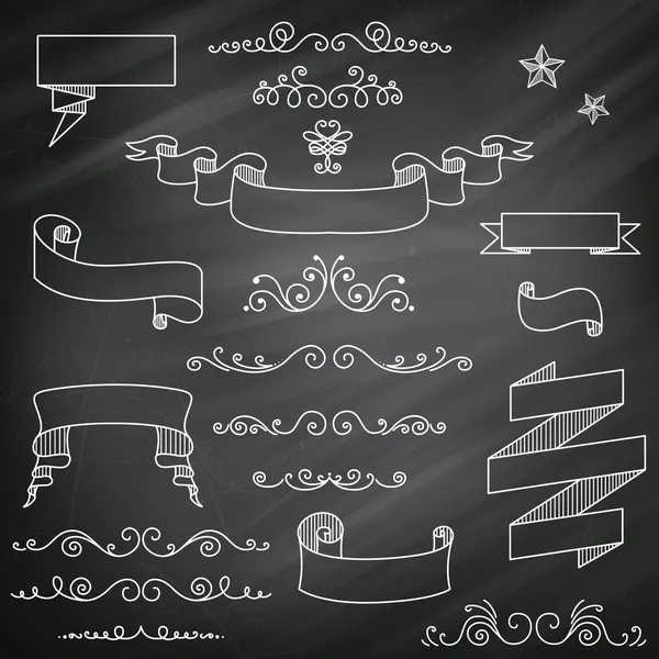 Vintage Chalkboard Elements — Stock Vector