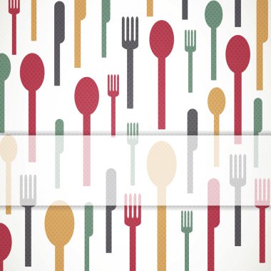 soyut çatal bıçak takımı