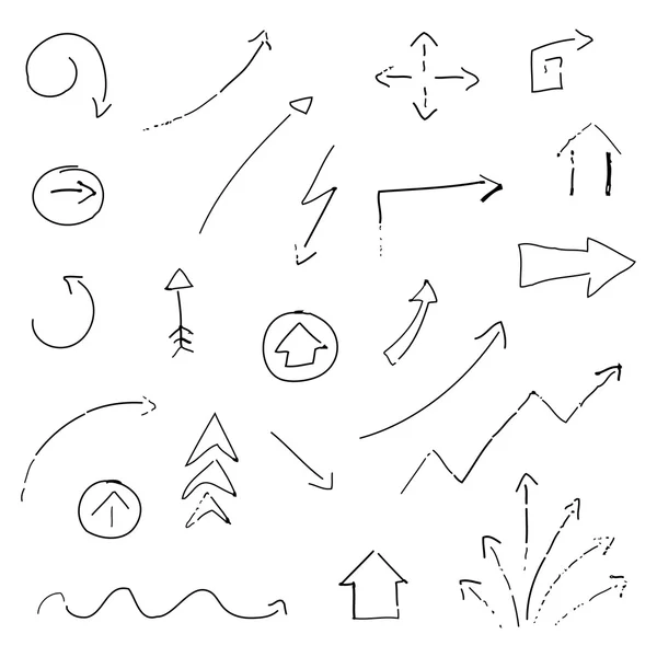 Hand-drawn Arrows — Stock Vector