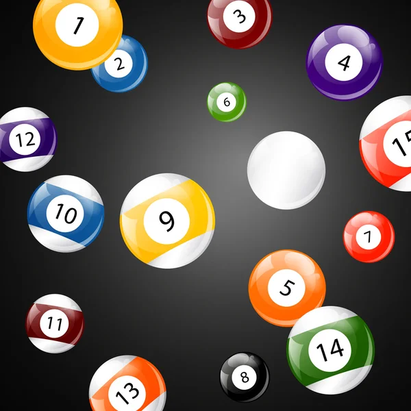 Billiard Balls — Stock Vector