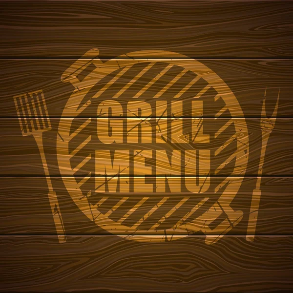 Plantilla de diseño de menú de parrilla — Vector de stock