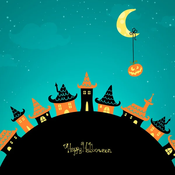 Carte Halloween — Image vectorielle