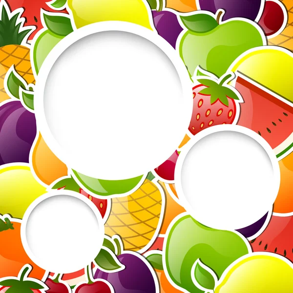 Frutas brillantes — Vector de stock