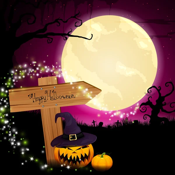 Carte Halloween — Image vectorielle