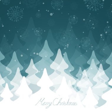kış sahne - Noel kartı